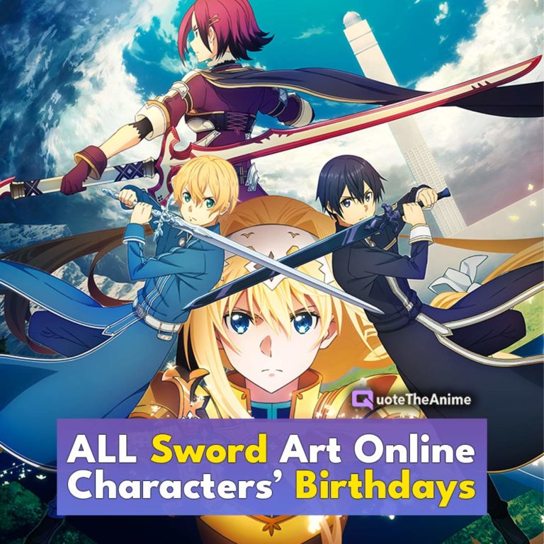 All Sword Art Online Birthdays Official Qta