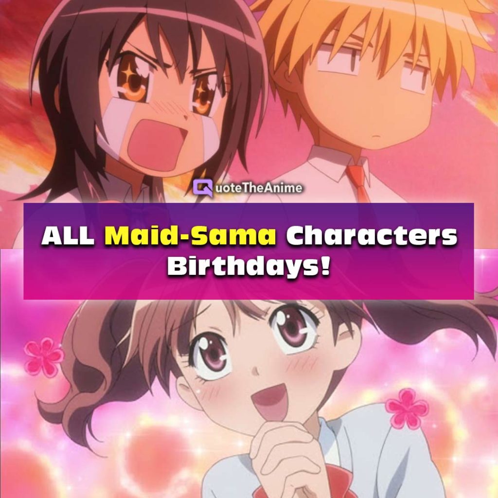 Maid Sama Characters Birthdays