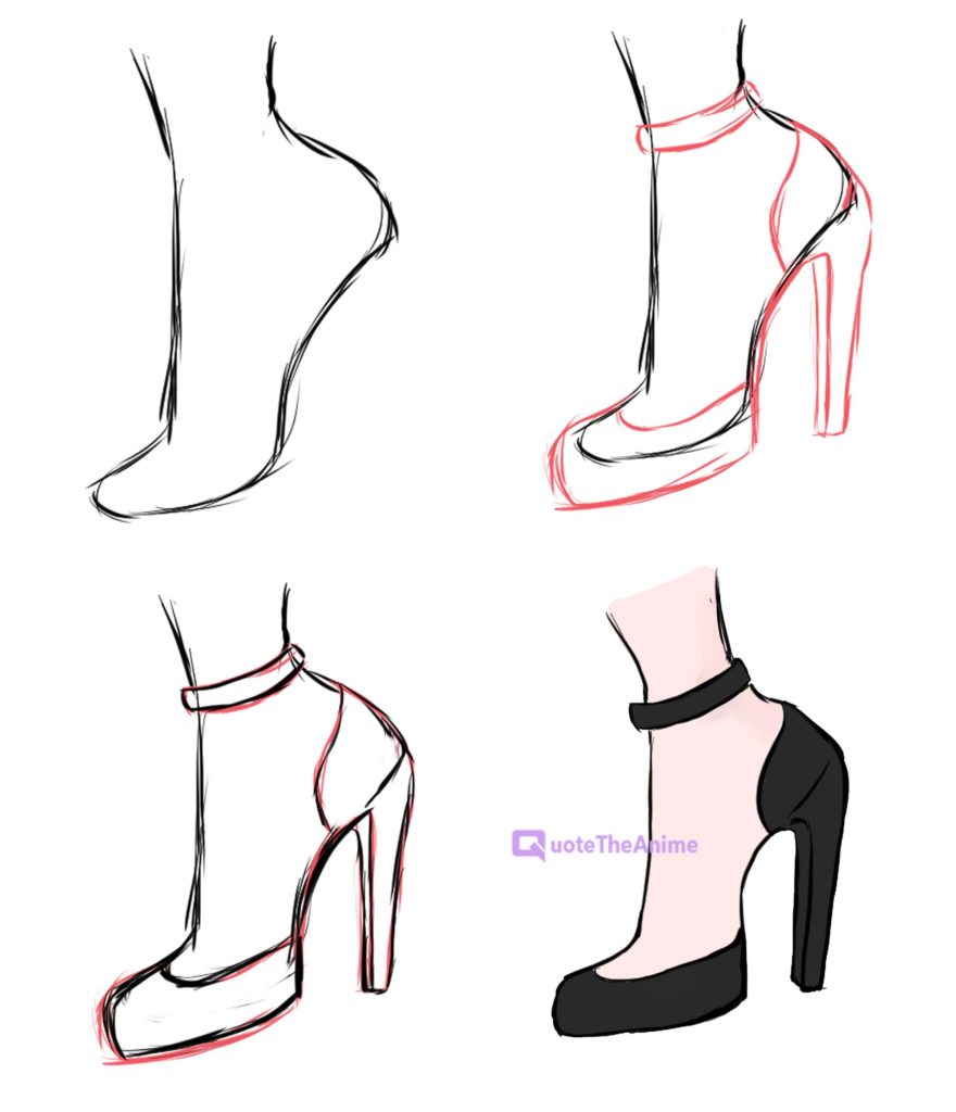 How to Draw Anime Shoes Step by Step