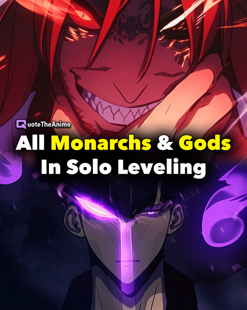 All nine monarchs and gods in solo leveling 1